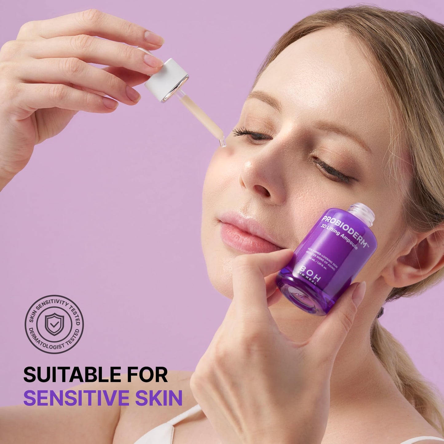 BIOHEAL BOH Probioderm™ 3D Lifting Ampoule 1.01 fl oz (30 ml) | Advanced Elasticity Serum for Sculpted, Firm Skin | Powerful 3D Lifting Formula with Probiotics & Peptides for Daily Skincare