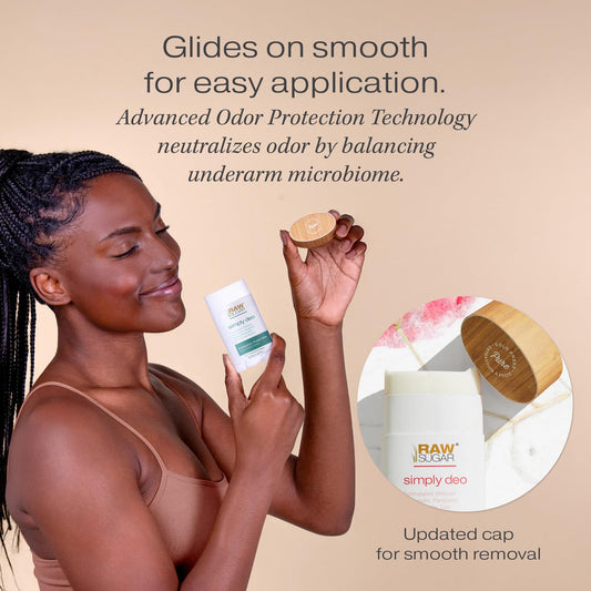 RAW SUGAR Aluminum Free Deodorant Stick, Simply Deo Variety Bundle (Pack of 3) Whole Body Deodorant for Women & Men, Clean Formulated without Baking Soda, Talc & Parabens, Variety Pack