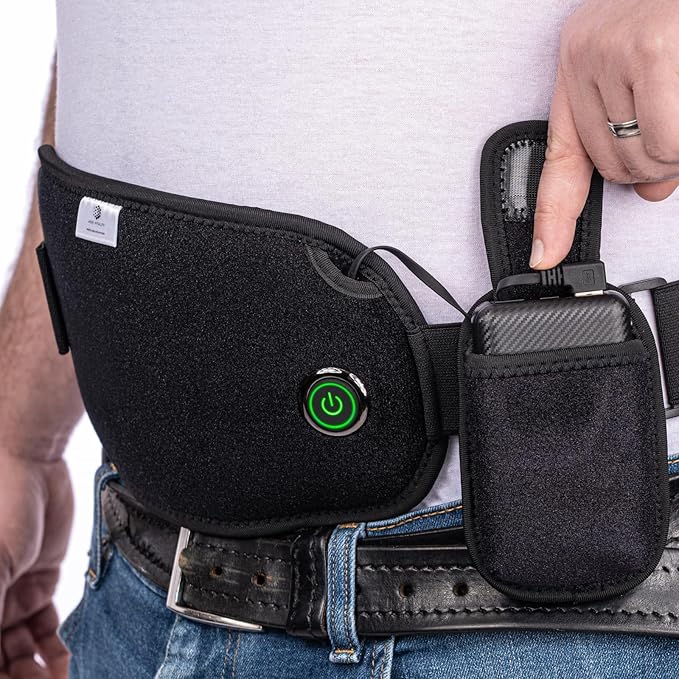 Battery-Powered Far Infrared Waist Wrap - Natural Pain Relief for Menstrual Cramps, Back Pain & Muscle Tension - Portable & Adjustable