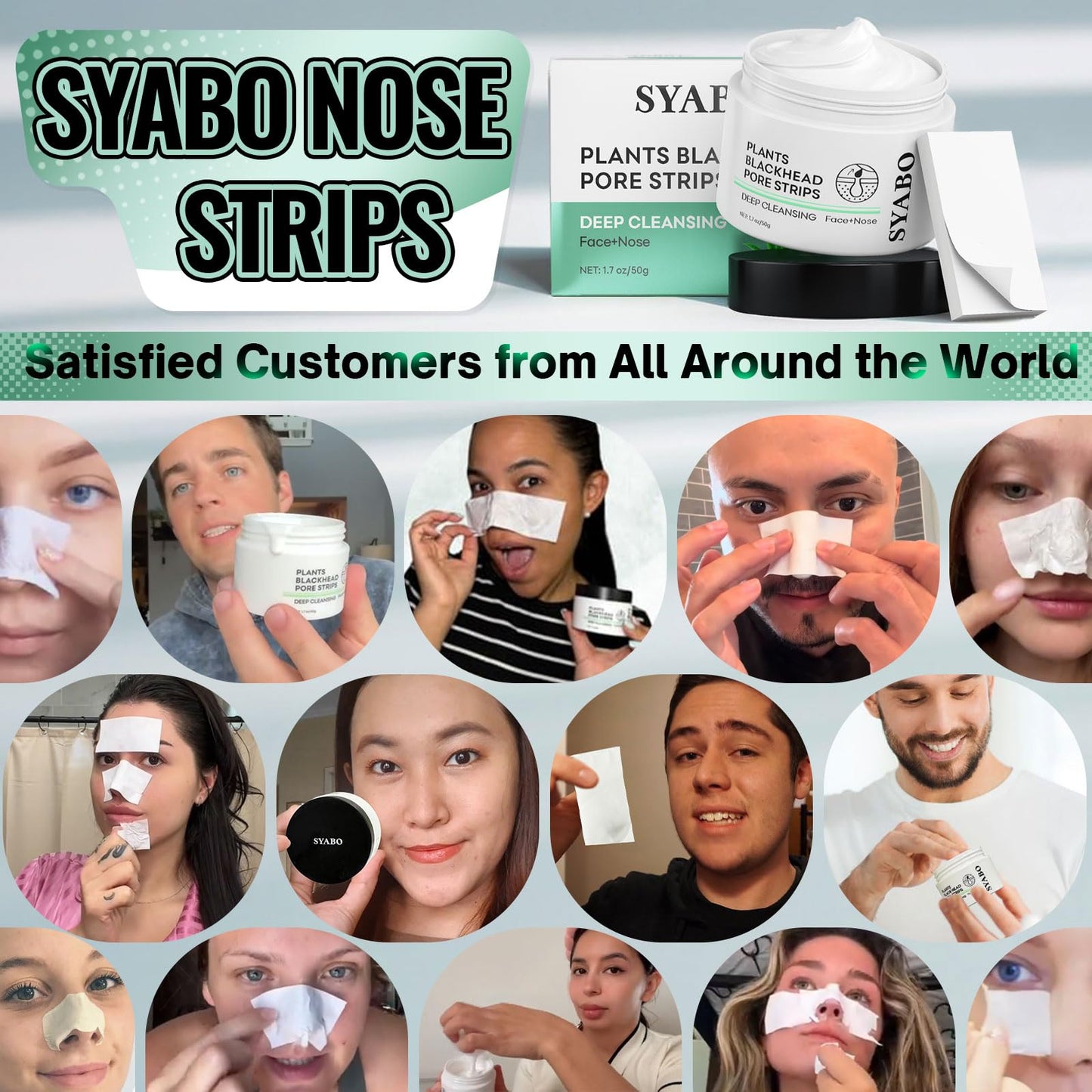 Blackhead Remover Peel Off Mask for Nose & Face - Blackhead Removal Kit with 100pcs Strips, Puntos Negros, 1.7oz