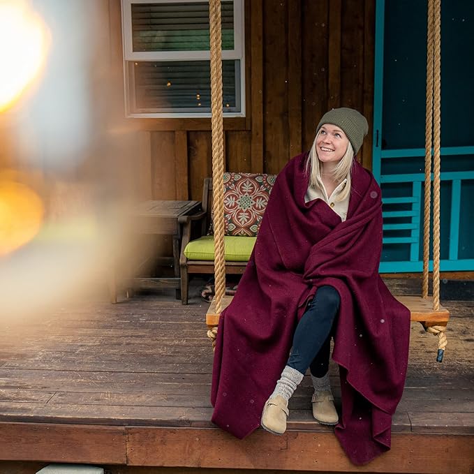 Arcturus Military Wool Blanket - Warm, Thick, Washable - Great for Outdoors, Camping, Stadium Blanket, Picnics, Travel - Car & Bushcraft Survival Kits