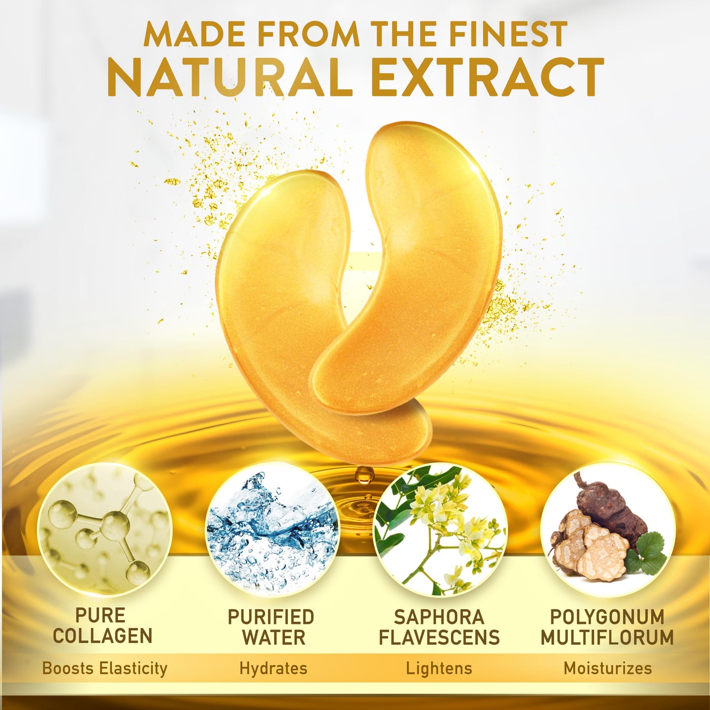 PatchRx Gold Under Eye Patches (144 Patches) for Puffy Eyes and Dark Circles with Pure Collagen, 24K Eye Gel Pad Masks for Reducing Eye Bags, Puffy Dark Circles, Wrinkles, and Fine Lines