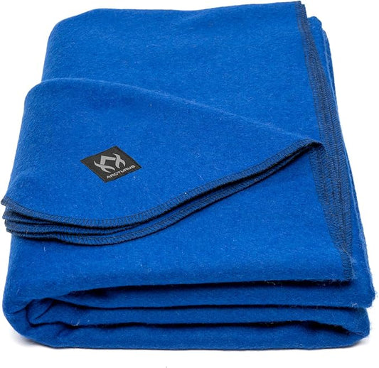 Arcturus Military Wool Blanket - Warm, Thick, Washable - Great for Outdoors, Camping, Stadium Blanket, Picnics, Travel - Car & Bushcraft Survival Kits