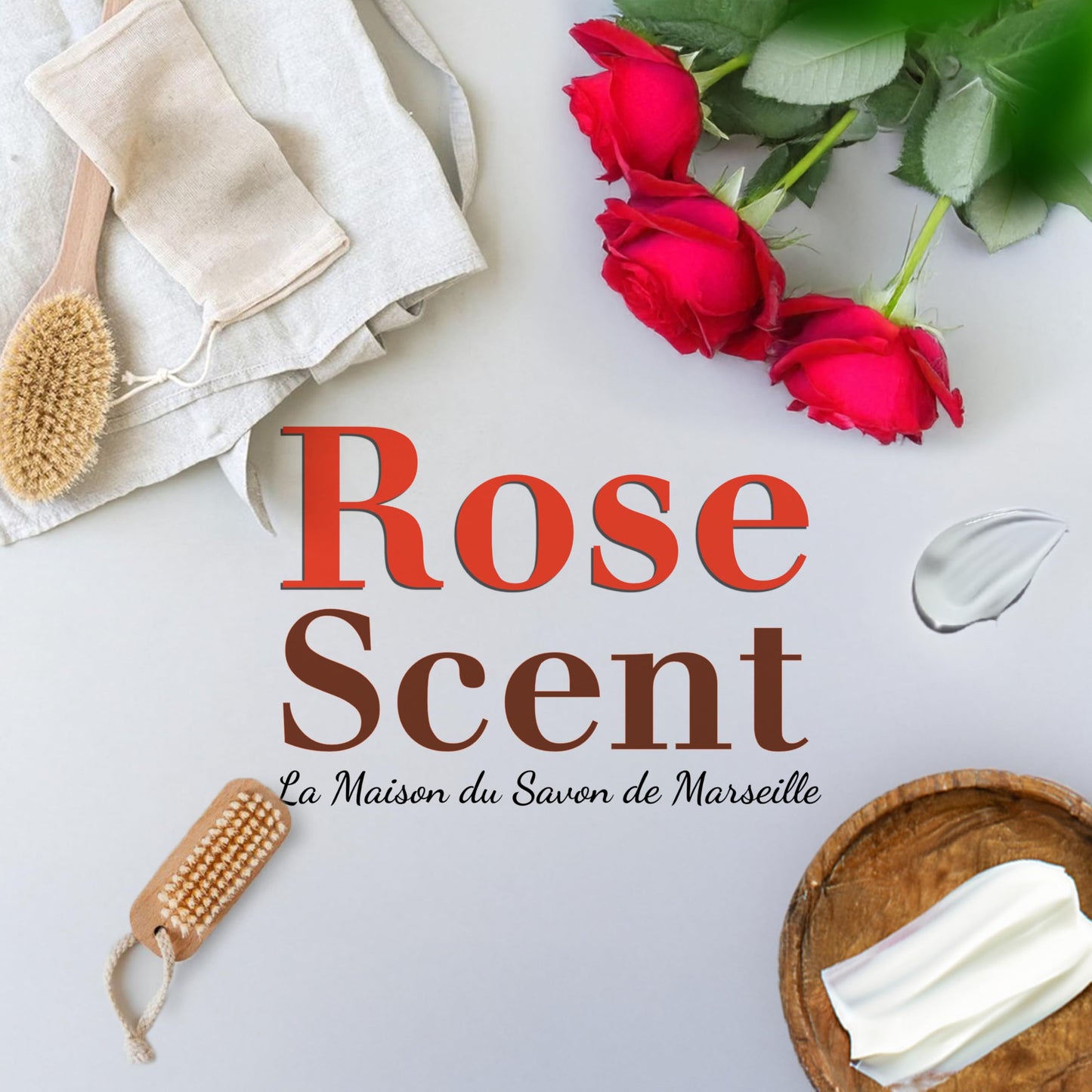 Hand & Body Soap Bars Trio - Rose Moisturizing French Soap with Organic Shea Butter - Rich Creamy Lather - 97% Natural Ingredients - Solid Bath Cleanser Made in Provence - 3x4.4 oz