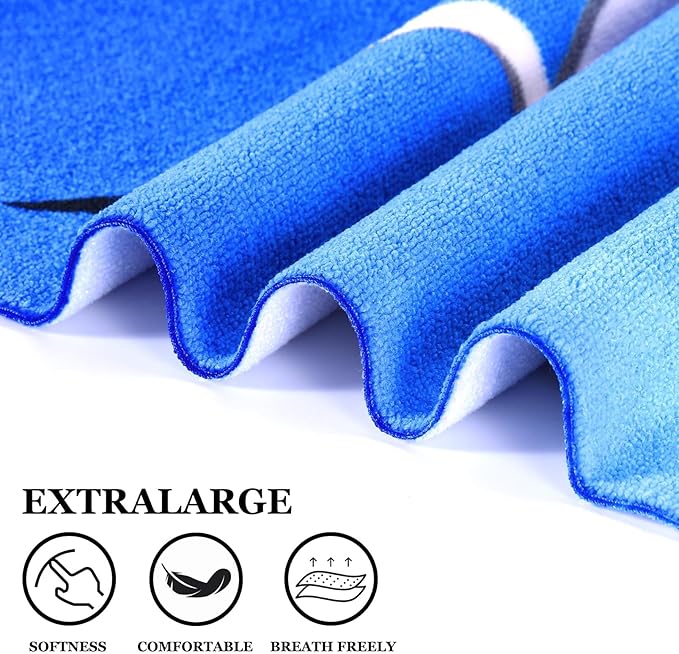 6 Packs Oversized Terry Beach Towel Set 36 x 72 Soft Thin Extra Large Big Pool Swim Camping Bulk Towels Blanket Clearance XL Travel Adult Essentials Accessories Must Haves Vacation Bohemian Leaf