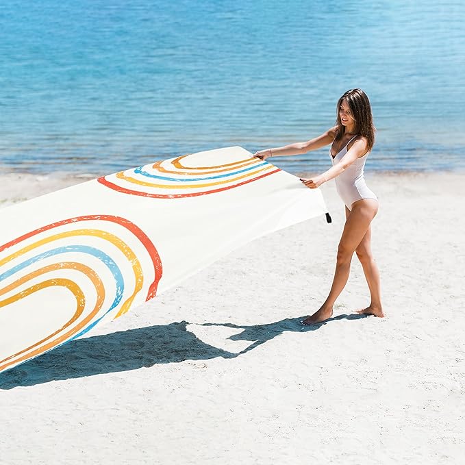 Beach Blanket, Waterproof Sandproof Beach Mat, 78''×86'' Lightweight Outdoor Picnic Blanket for Travel, Camping, Hiking