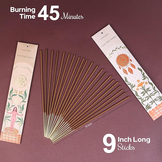 Carnatia Magic Within You Incense Sticks – Set of 6 Spiritual Scents for Manifestation, Inner Motivation & Calm | Natural, Slow-Burning Aromas for Meditation & Rituals!