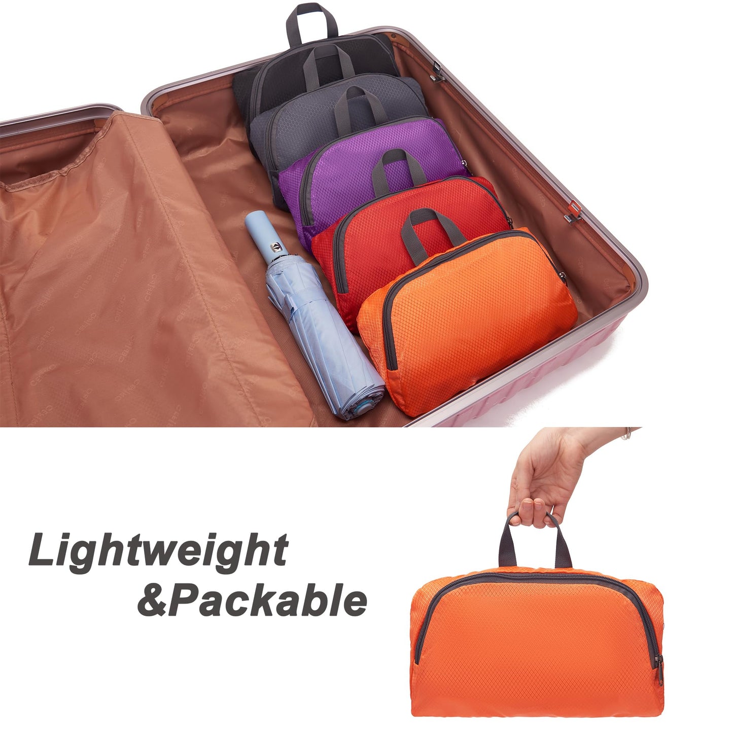 YZAOLL 30L Lightweight Packable Travel Hiking Backpack Daypack Foldable Backpack Water Resistant Daypack for Women Men