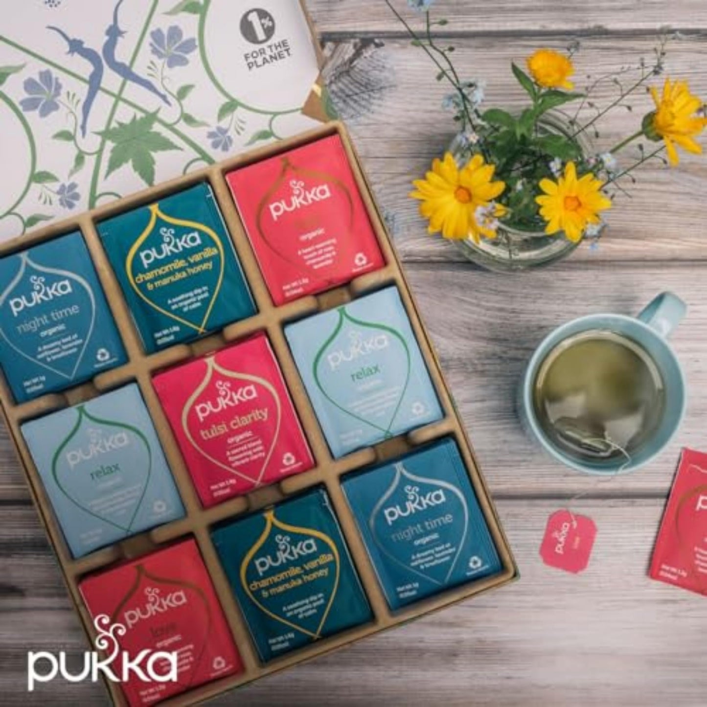 Pukka Organic Tea Bags, Relax Selection Box Herbal Tea, 45 Tea Bags