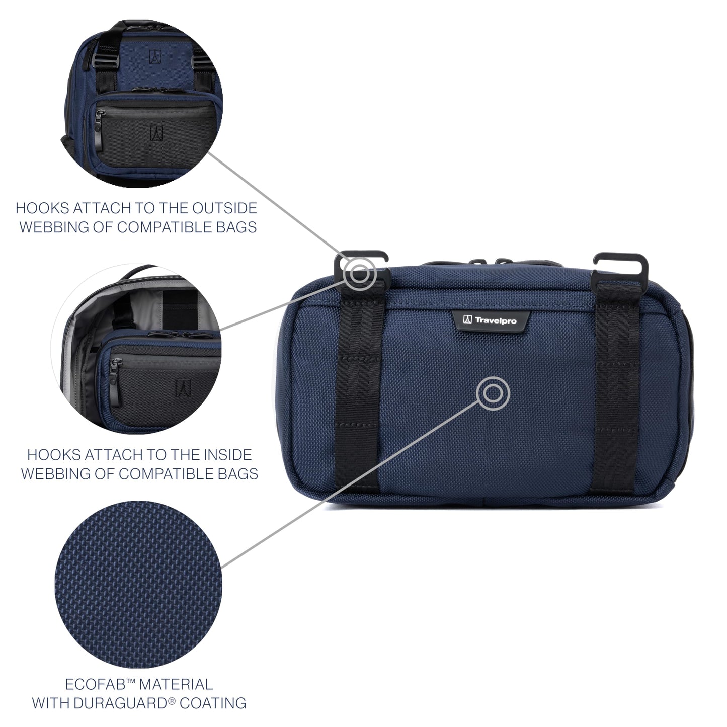 Travelpro Altitude Travel Essentials Organizaton Kit, Men and Women, Aviator Navy
