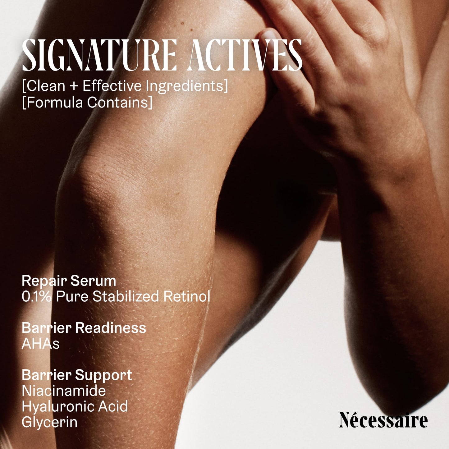 Nécessaire The Body Retinol - Firming Repair Serum + Retinol Body Lotion For Women & Men. Wrinkle + Line Prevention. 0.1% Pure + 10% AHA Crepey Skin Treatment. 5.1 oz