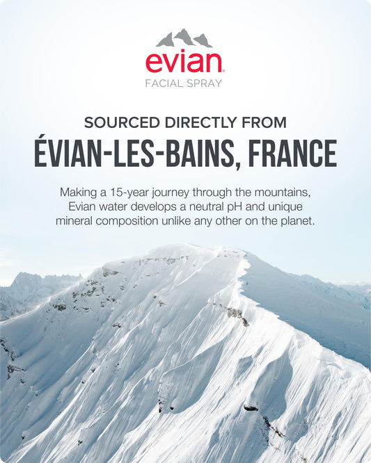 Evian Facial Spray 5 oz Duo Hydrating Mineral Water Mist for Face & Skin Refreshes Makeup, Sets, & Tones Facial Spray Twin Pack for Daily Skincare and Lightweight Facial Moisturizer Mist
