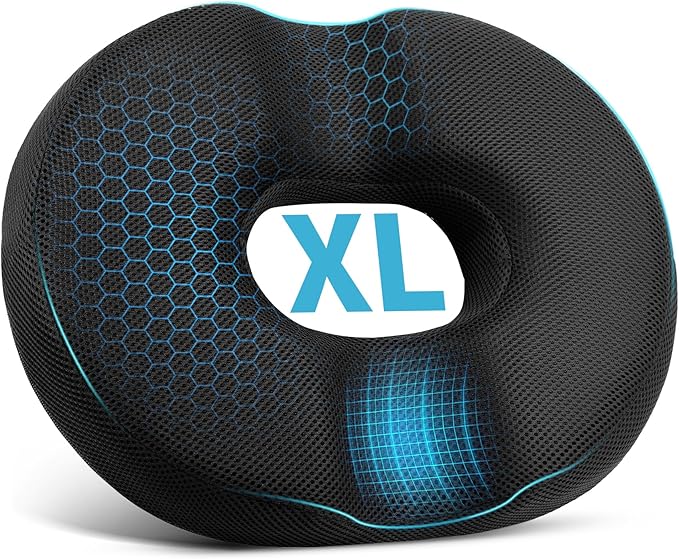 Donut Pillow Seat Cushion, Donut Chair Cushions for Postpartum Pregnancy & Hemorrhoids, Sciatica & Hip & Coccyx Pain Relief Desk Chair Cushion for Long Sitting Office Workers, Car Drivers