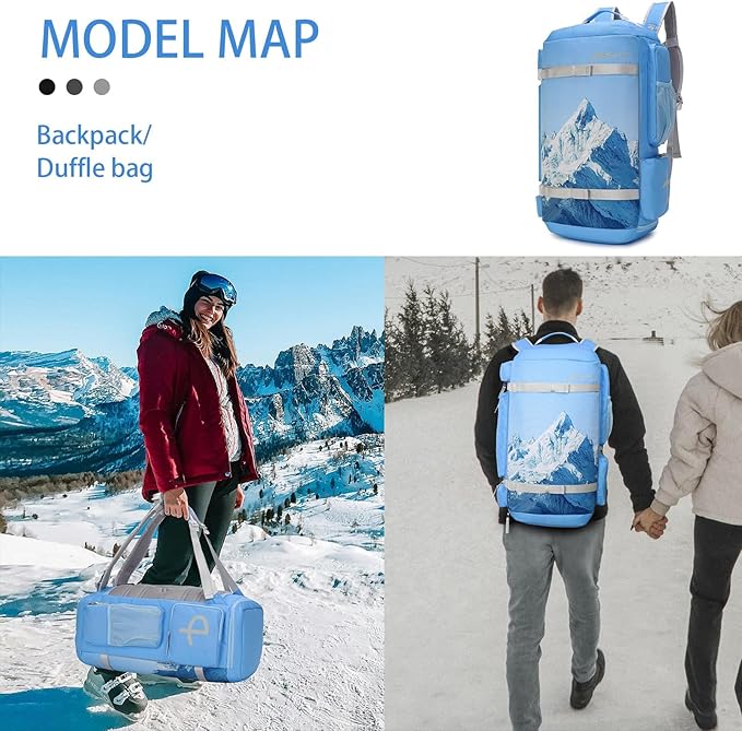 BE SMART 40L Extra Large Gym Backpack for Men, Big Gym Bag with Shoes Compartment, Waterproof Heavy Duty Duffel Bags, Men's Workout Backpacks for Outdoor Sport,Hiking,Camping,Travel