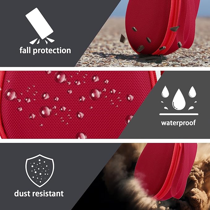 co2CREA Hard Case for SHOKZ New OpenRun Pro 2/1/Mini, OpenRun Standard/Mini, OpenMove, OpenSwim Pro, OpenSwim, Compatible with All SHOKZ Open-Ear Bone Conduction Sport Headphones, Red Case