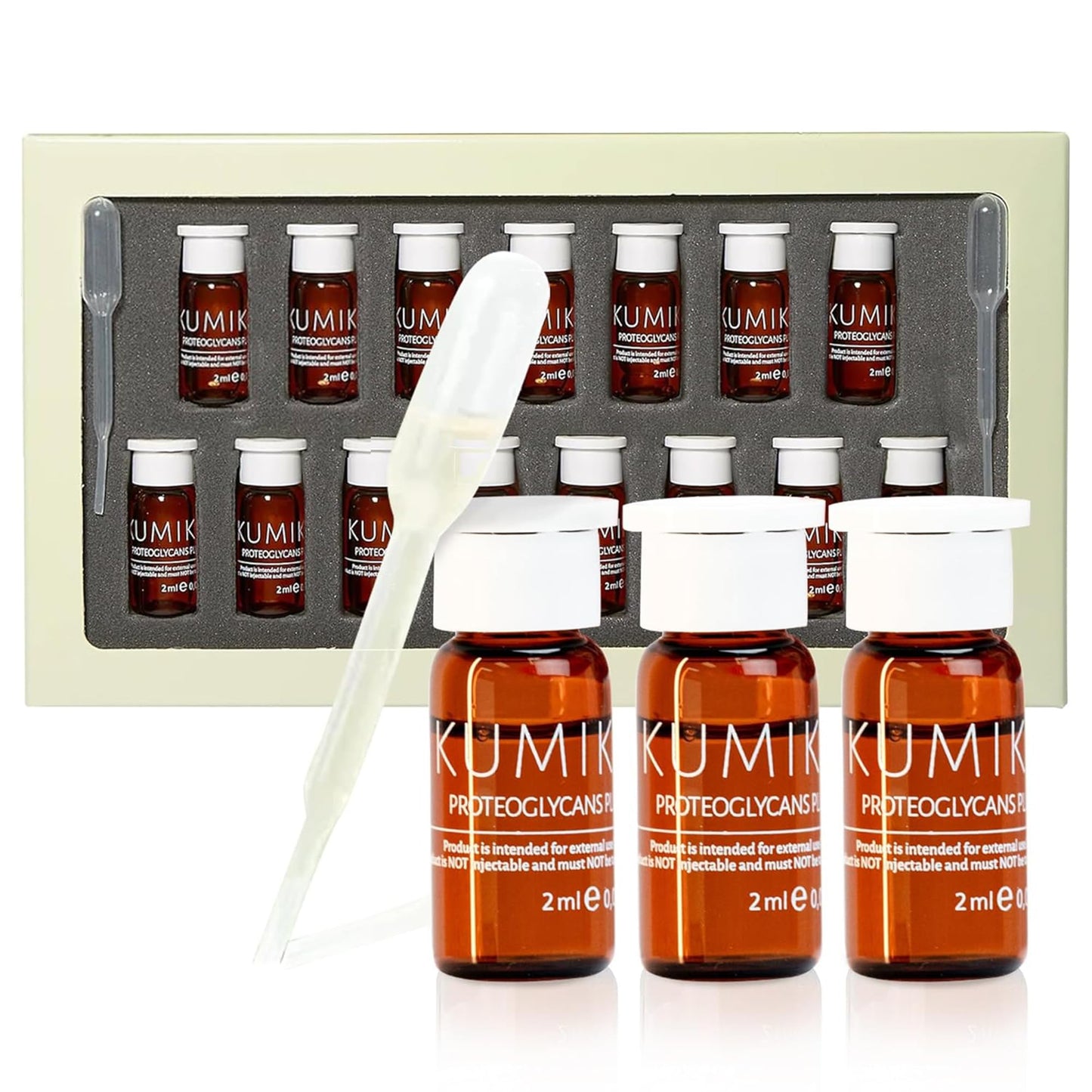 KUMIKO Ultimate Age Defying Matcha Revitalizing Facial Ampoule for Men and Women - Facial Serum Hydrates & Plumps Skin - Defend, Restore and Rejuvenate All Skin Types with Vitamin C - 15 Vials