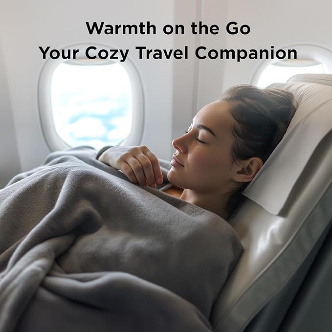 Bedsure GentleSoft Fleece Blanket Twin Size Grey - 300GSM Lightweight Plush Fuzzy Cozy Soft Warm Blanket for Bed, Sofa, Couch, Travel, Camping, 60x80 inches