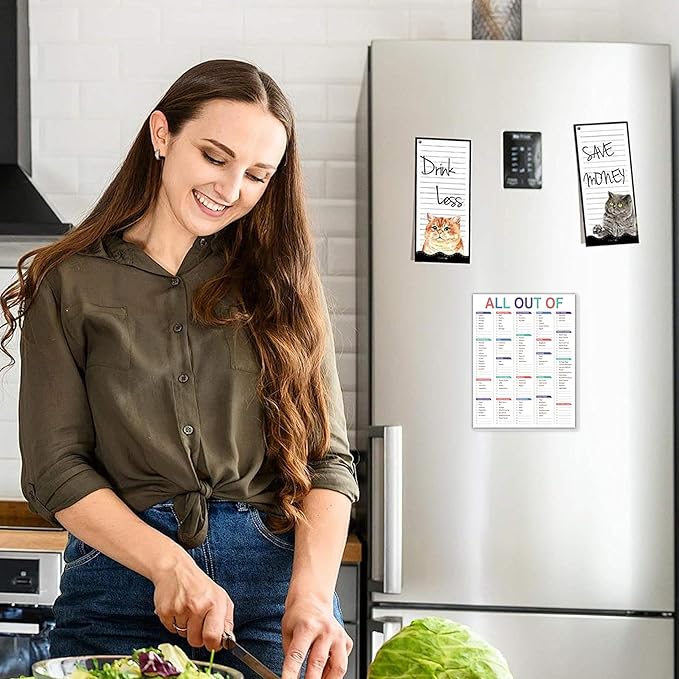 Kamoy All Out Of Grocery List Magnet Pad for Fridge, Shopping List Notepad for Fridge Magnets with Frutis/Vegetables/Canned Goods/Frozen Foods… Grocery List Notepad for Fridge B5(6.5"*8.5")