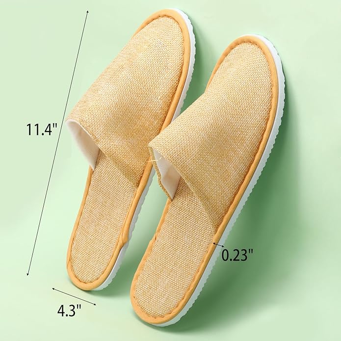 24 Pairs Spa Slippers Flip Flops Disposable Slippers for Hotel Guests Women Men Closed Toe Super Comfort White