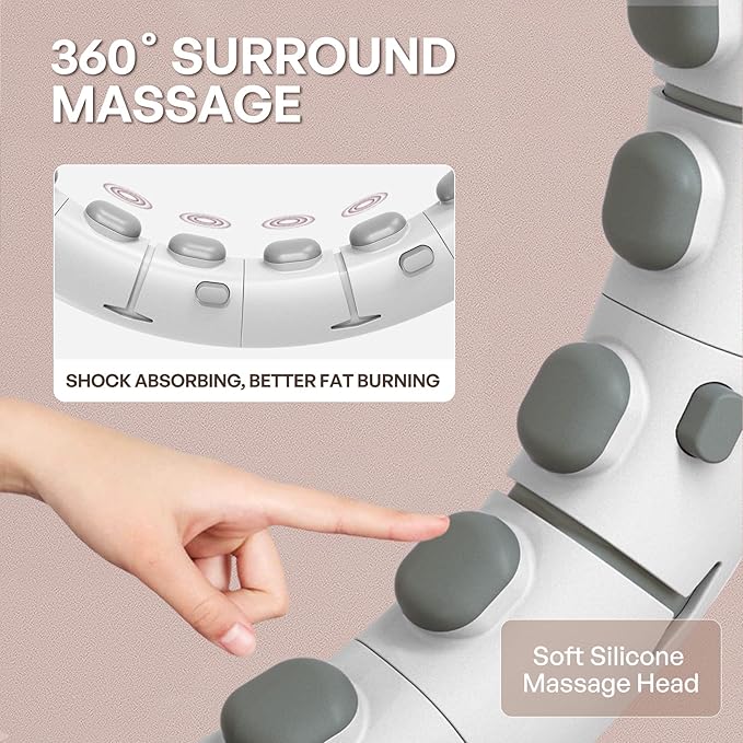 30/12 Knots, Upgraded Magnetic Lock Weighted Hula Hoop for Adults Weight Loss, Infinity Hoop Plus Size, Children Adults Home Outdoors, Fitness Exercise, Abdominal Toner