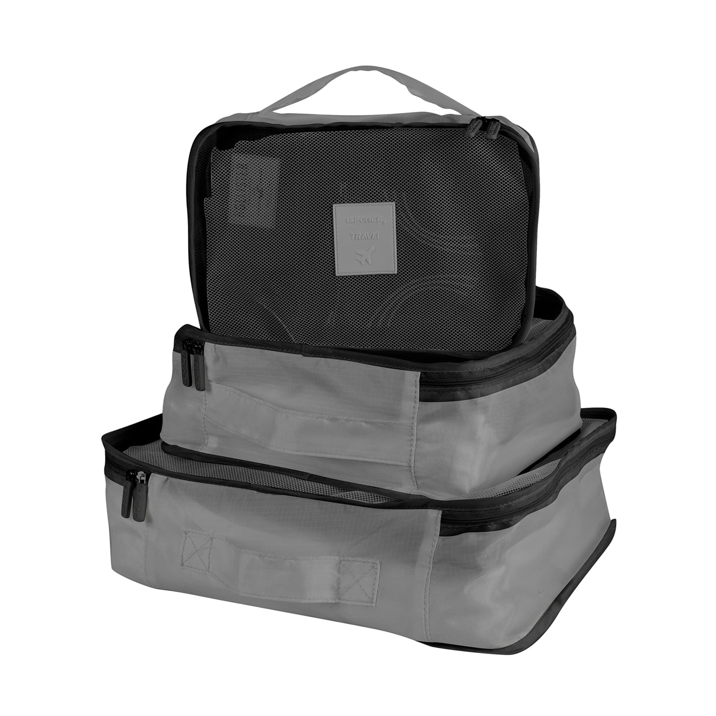 GForce 6 Piece Ultimate Traveling Set | Organizer Packing Cubes | 3 Sizes | Zippered Pouches | 3 Sizes | Suitcase Organizers | Luggage Organizers | Travel Essentials | Grey