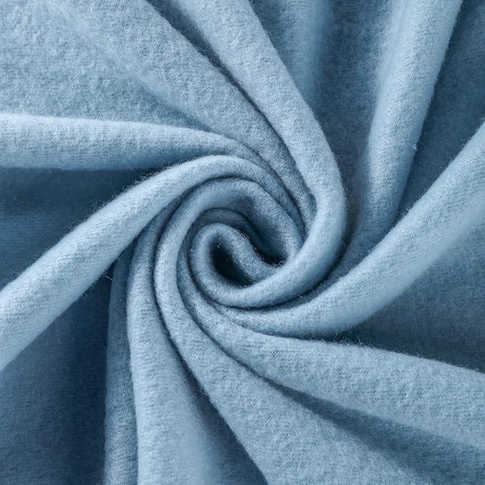 CAI TENG Fleece Throw Blankets Lightweight Warm Soft Cozy Kids Blanket Pet-Friendly Bulk Fleece Blanket Solid for Home, Bed, Sofa, Dorm, Office, Gifts, Outdoor Washed Blue 6 Pack 50 x 60 inch