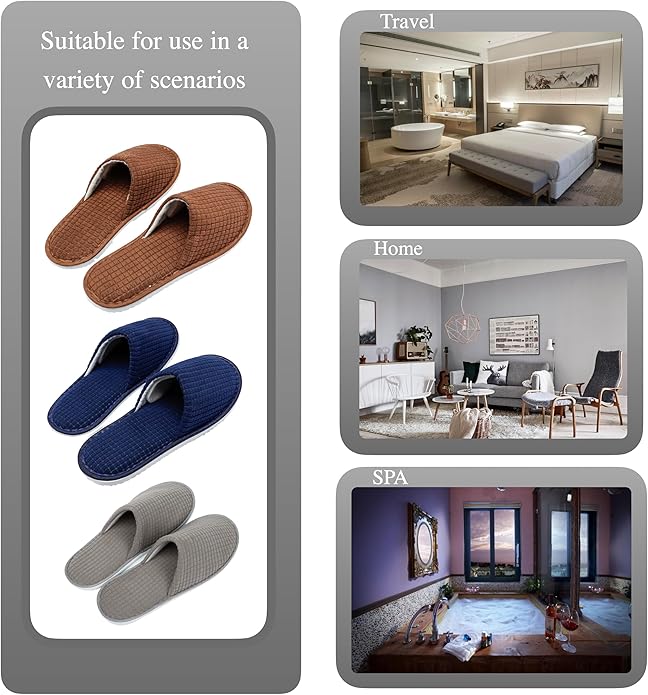 6-10 Pairs Spa Slippers, Non Slip Disposable Slippers For Guest, Washable Reusable, Which Can Be Used As Women Men, House, Indoor, Bathroom, Bedroom, Hotel, Bride Slippers