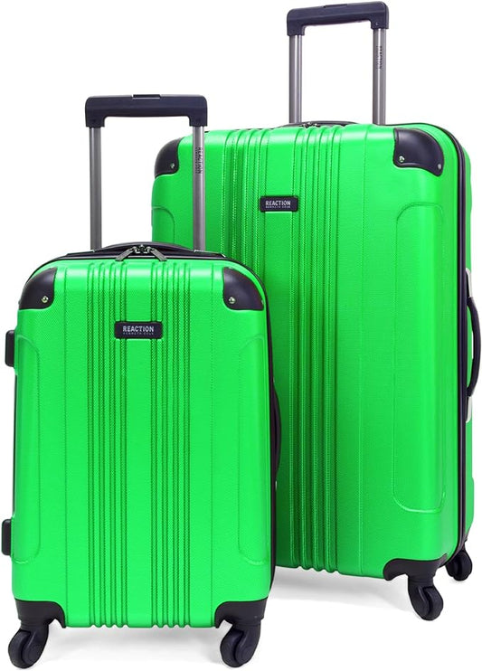 Kenneth Cole REACTION Out of Bounds Lightweight Hardshell 4-Wheel Spinner Luggage, Kelly Green, 2-Piece Set (20" & 28")