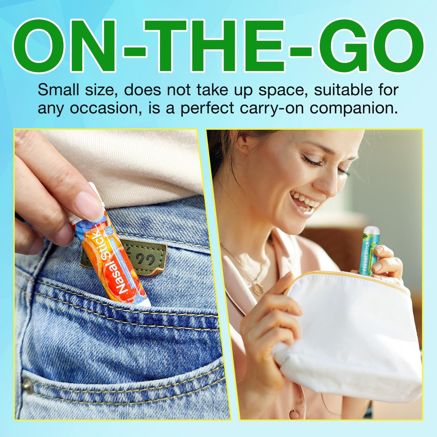 4 Pack Nasal Stick,Nasal Inhaler Stick,Nose Inhaler Boost Energy Set,Inhaler,Sinus & Congestion Relief, Daily Relaxation, Stress Relief, Pure Natural Ingredients