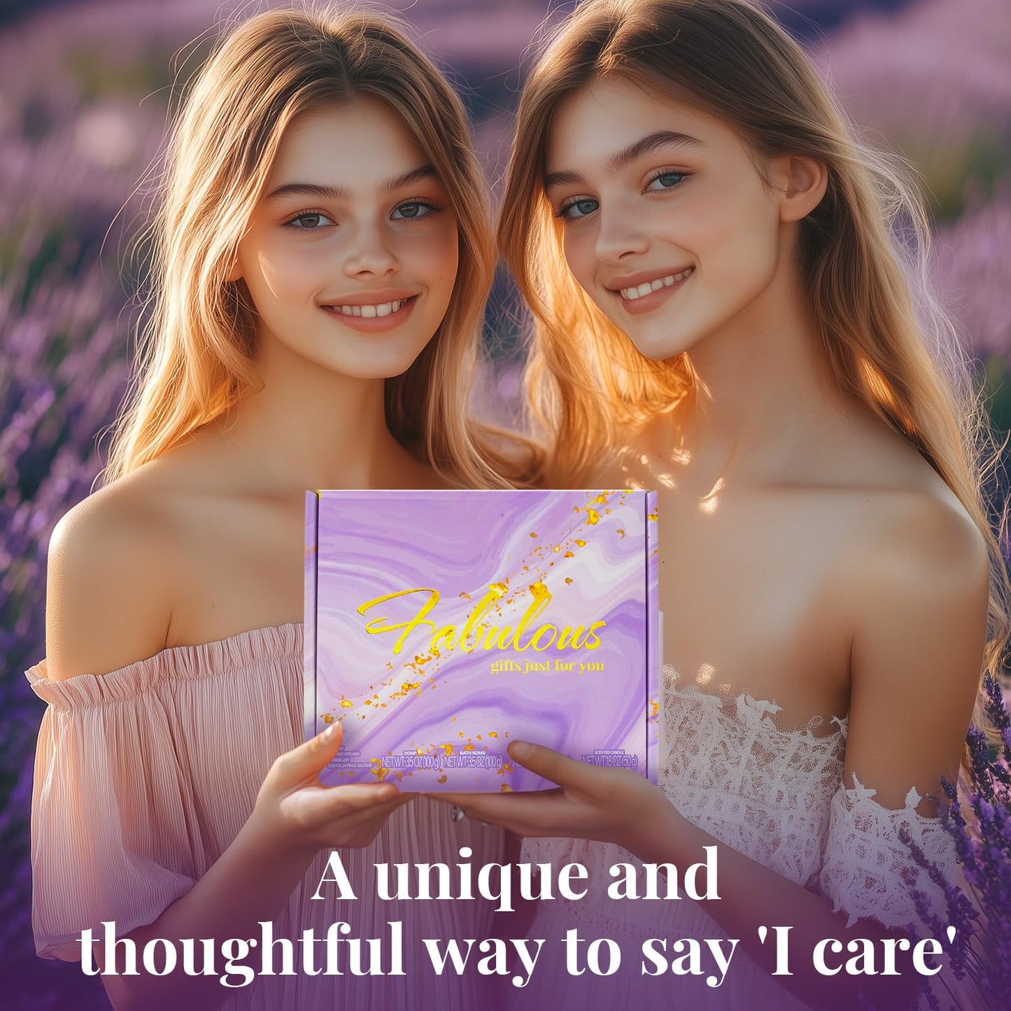 BODY & EARTH Self Care Gifts for Women Get Well Soon Gifts, Purple Birthday Gift Baskets, 8pcs Lavender Bath and Body Sets with 20oz Vacuum Insulated Tumbler Mother's Day Gifts for Mom