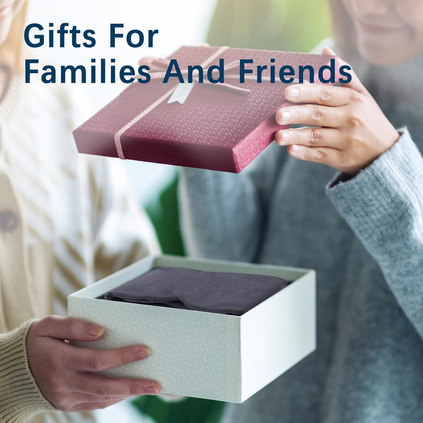 Sysrion Sleep Eye Mask - Ultra Soft Comfortable Sleeping Mask for for Home Sleep Travel Shift Work, Nose Pad Designed Light Blocking Eye Blinder, Fully Adjustable Strap and Skin Friendly