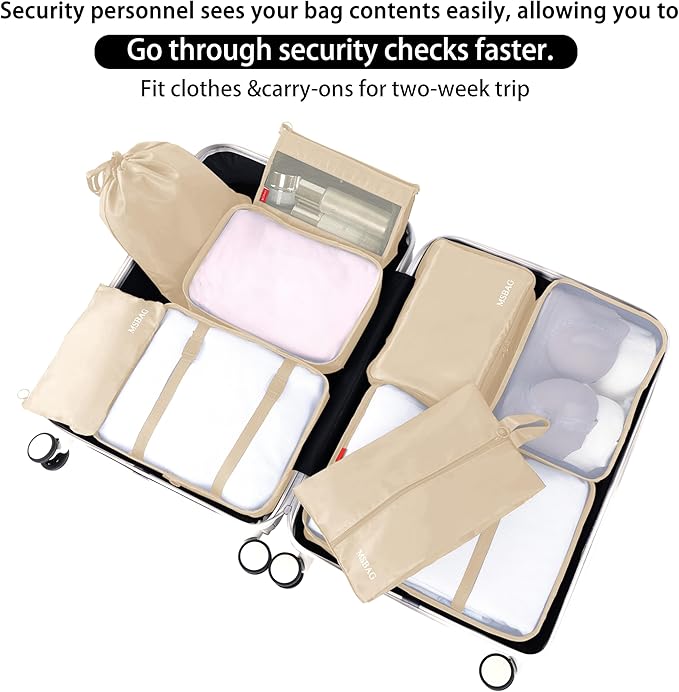 9 set Packing Cubes for Travel,Effortless Organization Cube for Quick Packing& Unpacking, Travel Must Have Suitcase Organizer Essentials for any Journey,Cruise,Camping,hiking,Vacation,Business trip