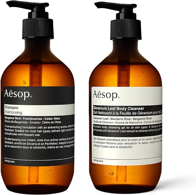 Aesop Geranium Leaf Body Cleanser and Shampoo | Paraben, Cruelty-free & Vegan | 16.9 oz