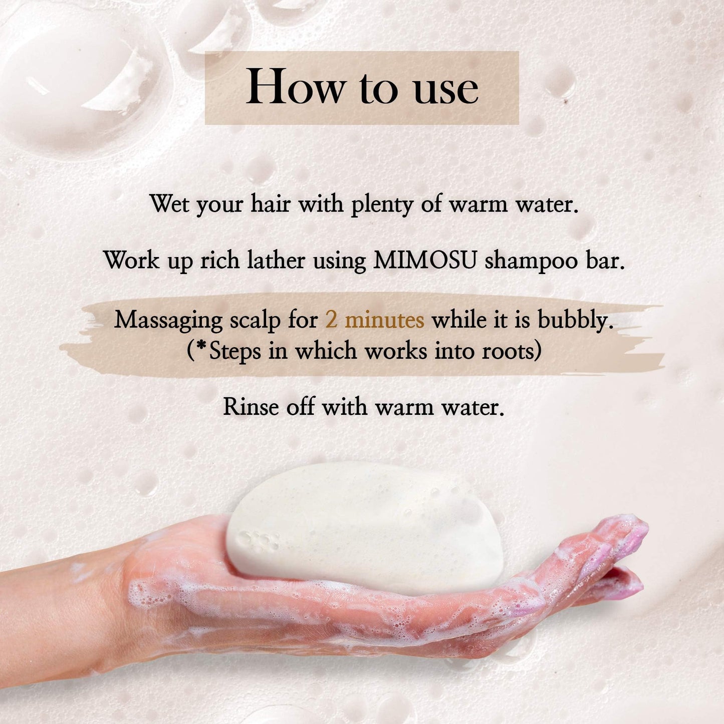 mimosu Hair Growth Shampoo Bar, Fermented Rice Water 2-in-1 Shampoo & Conditioner, 5oz, Unscented, pH Balanced, Solid Bar for Oily Hair, Korean Hair Care