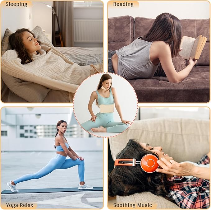 4 PCs Castor Oil Wrap- Reusable Castor Oil Packs Kit Adjustable Elastic Castor Oil Cloth Safe Organic German Cotton Plus Size for Belly, Waist, Back and Neck