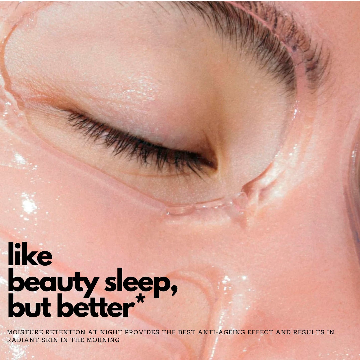 Bio Collagen Intense Hydrogel Melting Face Mask with Hyaluronic Acid, Galactomyces & Niacinamide for Deep Overnight Hydration and Skin Revitalization, 4 Sheet Masks, Pink