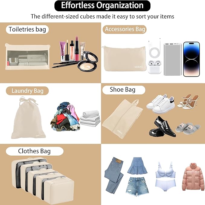 9 set Packing Cubes for Travel,Effortless Organization Cube for Quick Packing& Unpacking, Travel Must Have Suitcase Organizer Essentials for any Journey,Cruise,Camping,hiking,Vacation,Business trip