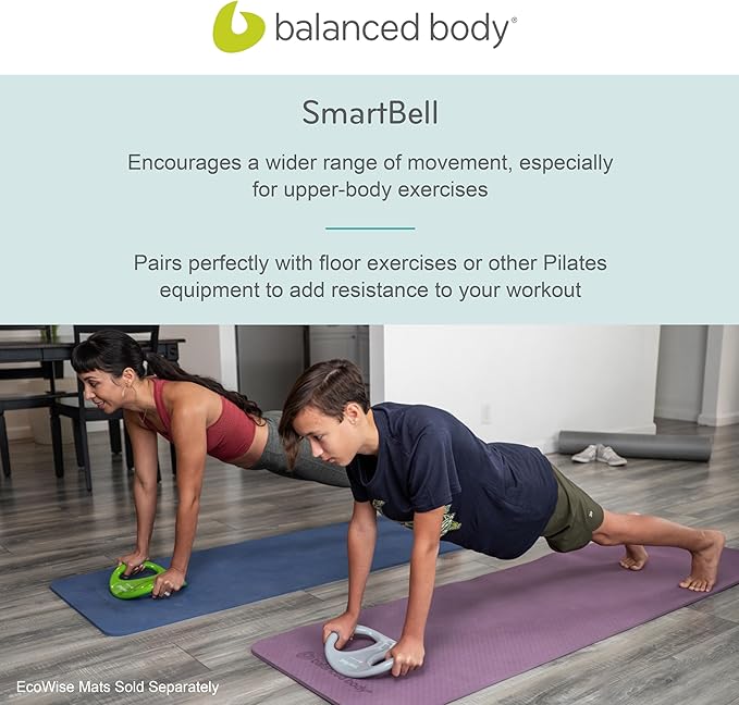 Balanced Body SmartBell Ergonomic Two-Handed Pilates Exercise Weight, Pilates Dumbbell, Exercise Equipment for Home Gym or Pilates Studio Use