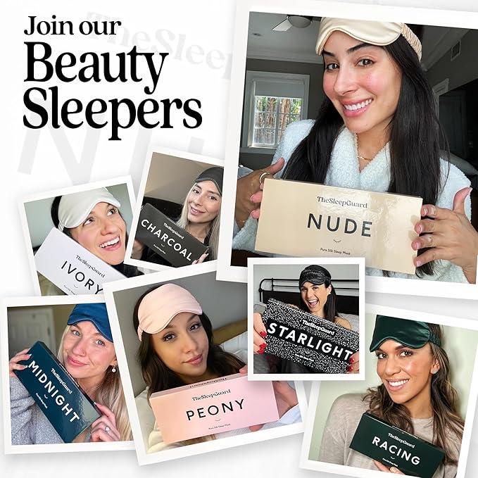 Pure Silk Sleep Mask [100% 6A Mulberry Silk, 22 Momme] Light Blocking Travel Essentials. Eye Masks for Sleeping. Black Oeko-Tex Blindfold. Eye Covers for Men & Women