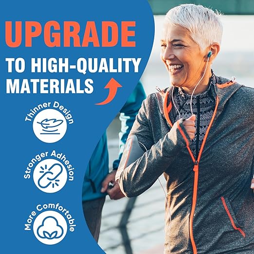 40PCS TENS Unit Electrode Pads 2"x2", Improved Gel Reusable TENS Replacement Pads, Latex-Free & Skin-Friendly, Compatible with TENS/EMS