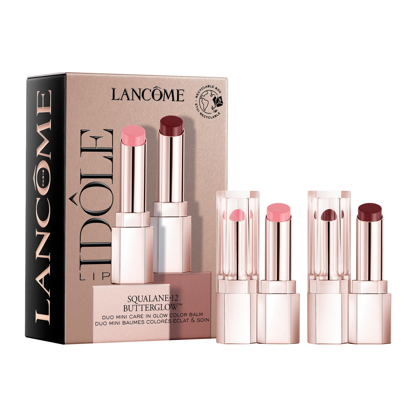 Lip Idôle Butterglow Mini Lip Balm Gift Set - 2 Mini Hydrating Butterglow Lip Balms