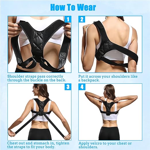 Back Brace Posture Corrector for Men and Women - Invisible & Mesh Breathable Upper Back Brace - Adjustable Back Straightener - Relieve Shoulder, Neck & Back Pain, S(28-37inch) 1PCS