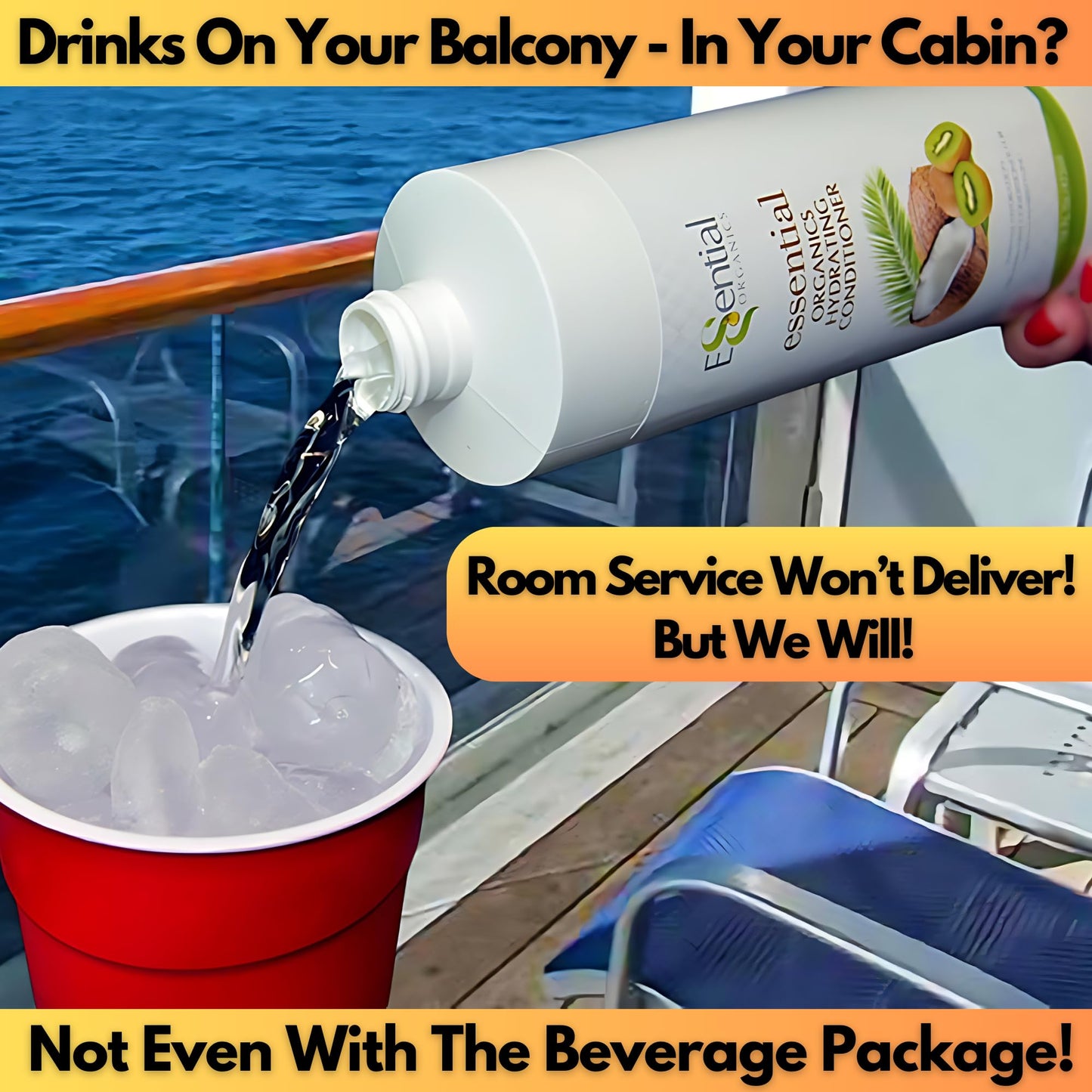Fake Shampoo & Conditioner By CRUISE RUNNERS Hidden Liquor Alcohol Flasks For Booze Cruise Enjoy Rum Runners 4 Bottles