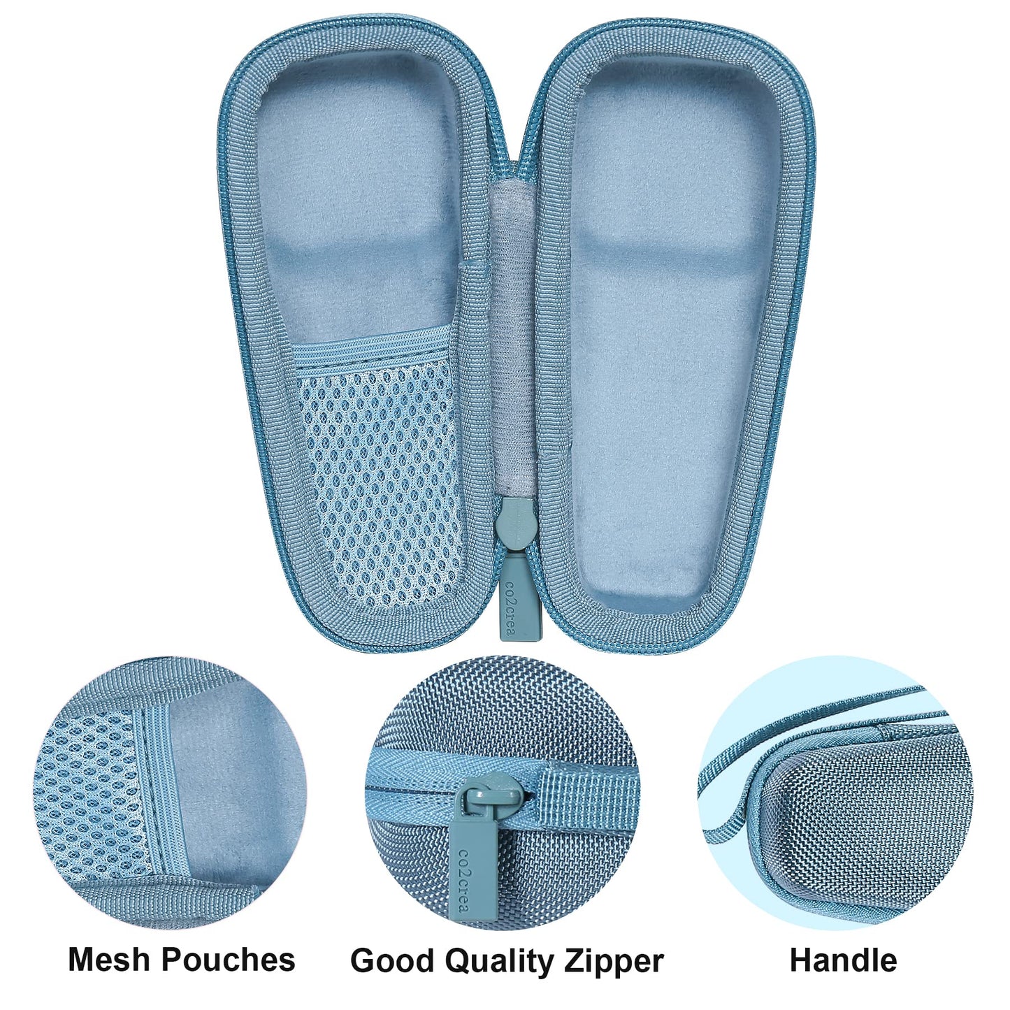 co2CREA Hard Carrying Case Compatible with NågraCoola CLIE 2 1 Sonic Facial Cleansing Brush (Mint)