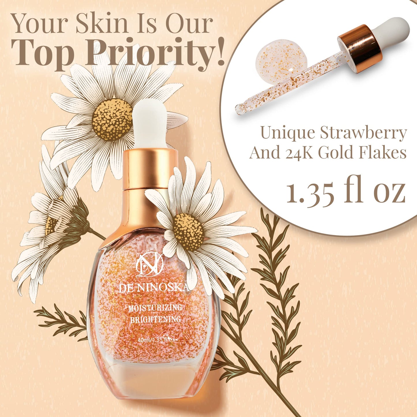 Strawberry Serum with Gold Flakes Essence