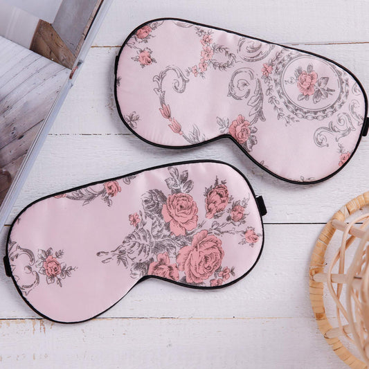 Maxfeel 100% Pure Silk Eye Mask - Sleep Eye Cover in Floral Colors (#1)