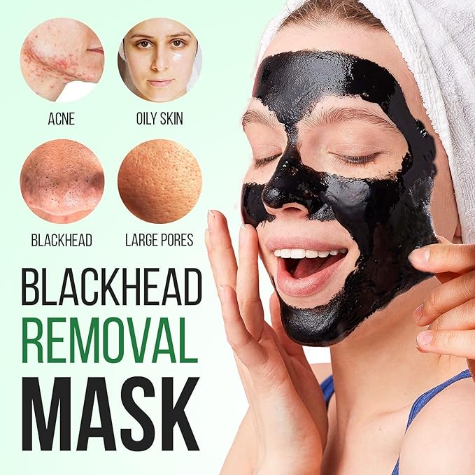 Blackhead Remover for Face - Peel Off Black Mask, Charcoal Mask, Nose Blackhead Pore Remover Deep Cleansing Blackhead Pores Acne