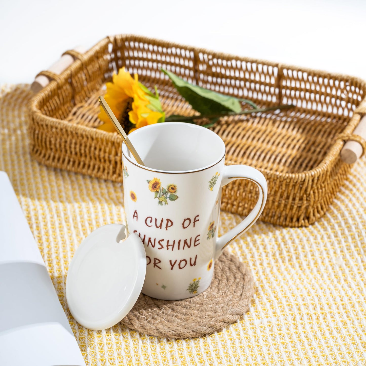 TOYIYAR Birthday Gifts for Women, Self-Care Gift Box for Women - Sunshine & Sunflower Themed Relaxation Set, Encouragement Care Package for Best Friend (Birthday/Get Well/Thinking of You)