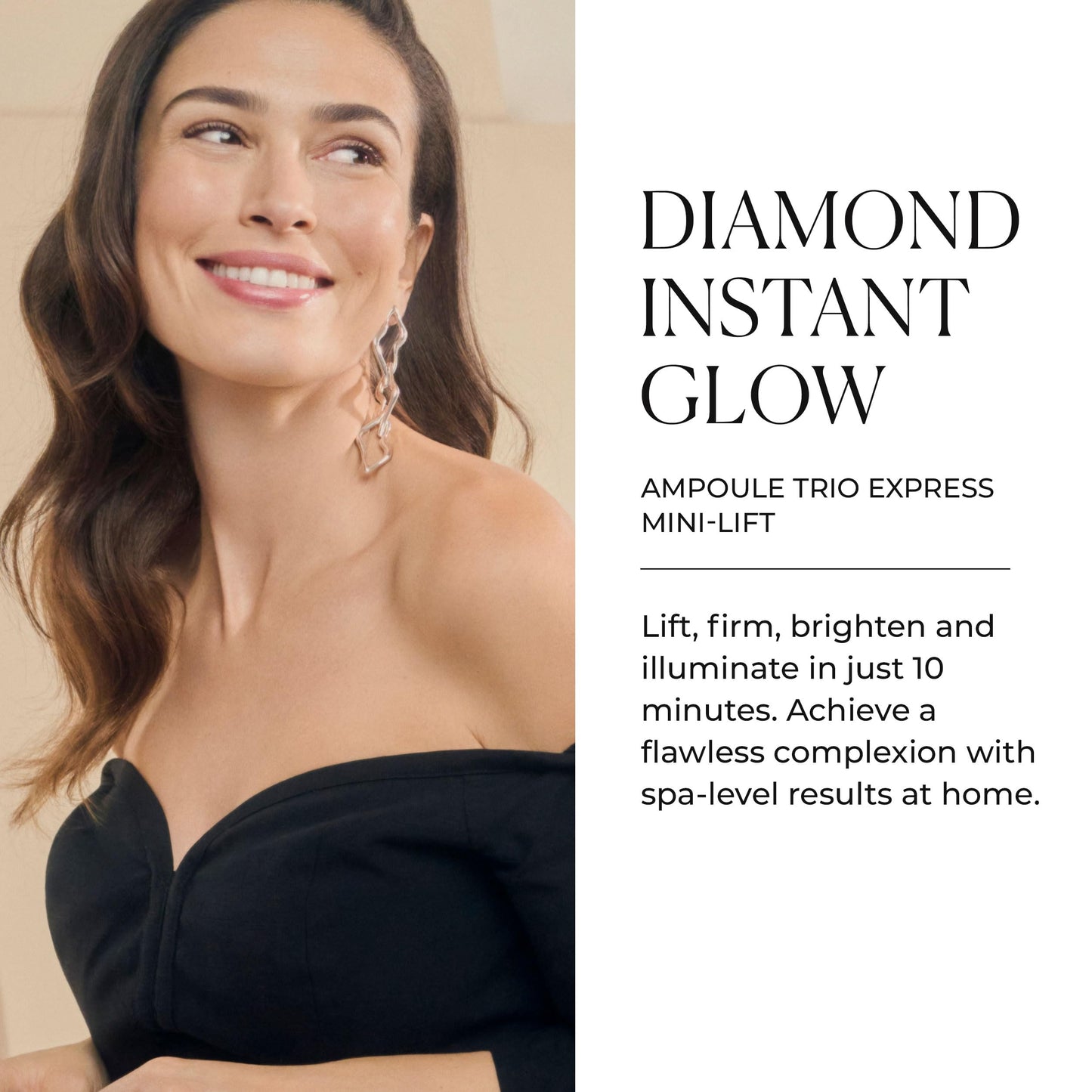 Natura Bissé Diamond Instant Glow, Ampoule Trio Express Mini-Lift, Lifts, Firms, & Illuminates, 3 ampoules x 4 treatments