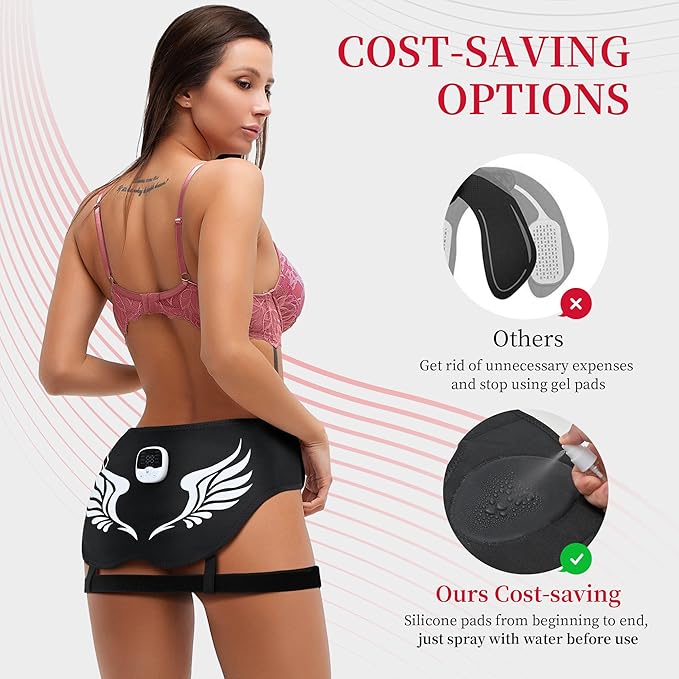 ABS Stimulator Buttocks,Stimulator, for Muscle Conditioning - Intelligent Wireless Fitness Apparatus (Model: AST-301) Hip Trainer with 8 Modes Smart Fitness Training